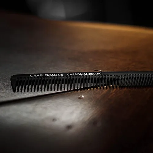 Miniatura 4 de Charlemagne Peine de cabello de carbono irrompible para hombres de 18 cm - Peine fino antiestático para cortar y peinar, para hombres y mujeres