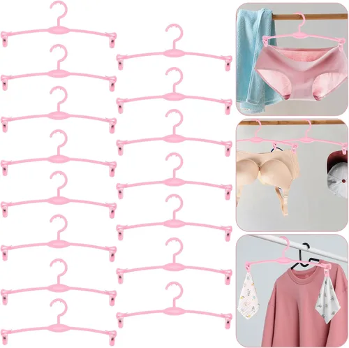 Miniatura 6 de 15 piezas de clips de plástico ropa interior pantalones Simplicity Shop ropa de secado pantalones abrigo con práctico sujetador perchero vestidos
