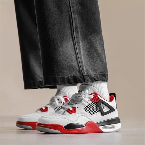 Miniatura 2 de Hoaeiewds Zapatos de baloncesto retro de moda de tendencia para niños grandes, zapatos deportivos para niños casuales al aire libre, zapatillas