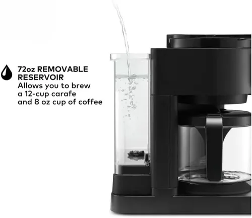 Miniatura 7 de KeuriigK K Duo Essentials, Cafetera y jarra de una sola porción en cápsulas K Cup, varios tamaños (8, 10 o 12 onzas), jarra de vidrio de 12 tazas