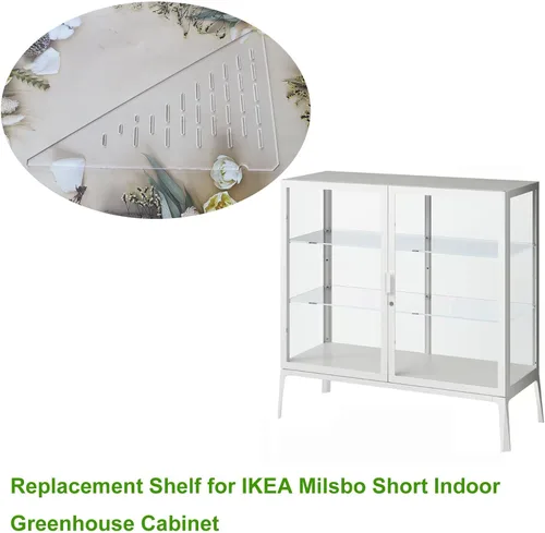 Miniatura 3 de PIAOLGYI Estante de repuesto para gabinete corto de invernadero IKEA Milsbo para interiores, estantes de esquina triangulares de acrílico
