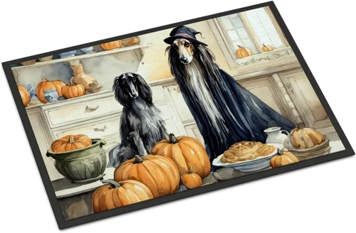 Miniatura 114 de Caroline's Treasures DAC1720MAT Affenpinscher - Tapete de otoño para cocina, con calabazas, 18 x 27 pulgadas, tapete para puerta delantera