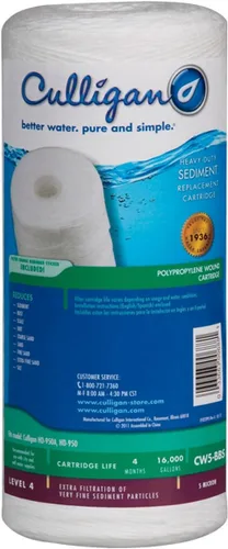 Culligan CW5-BBS - Cartucho de repuesto para filtro de agua, 1 unidad (paquete de 1), color blanco