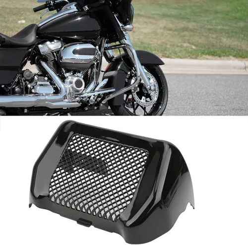 Miniatura 3 de Tyenaza Funda para enfriador de aceite de motocicleta, kit de protección para enfriador de aceite de motocicleta con soporte para Touring FLHT FLTRX