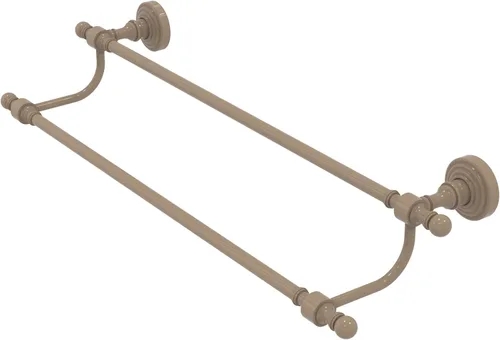 Miniatura 5 de Allied Brass RW-72/24 Retro Wave Collection - Toallero doble de 24 pulgadas, níquel satinado Mate blanco