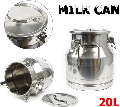 Miniatura 2 de Latas de leche de 20L/5.25 galones-Barriles de transporte de leche de acero inoxidable, cubo de leche, jarra de aceite, barril de vino, barriles