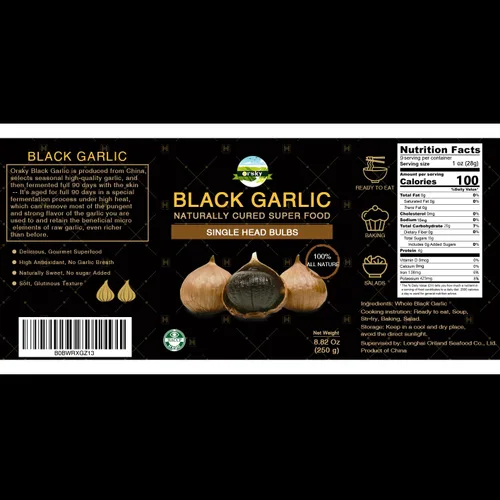 Miniatura 2 de Orsky Ajo negro 8.82 oz (8.82 oz.), ajo negro entero fermentado durante 90 días, súper alimentos, sin aditivos, alto en antioxidantes, listo