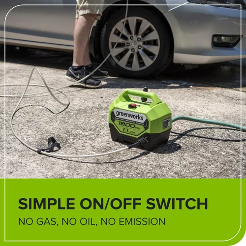 Miniatura 6 de Greenworks Lavadora a presión eléctrica de 1800 PSI (1.1 GPM) con certificación PWMA