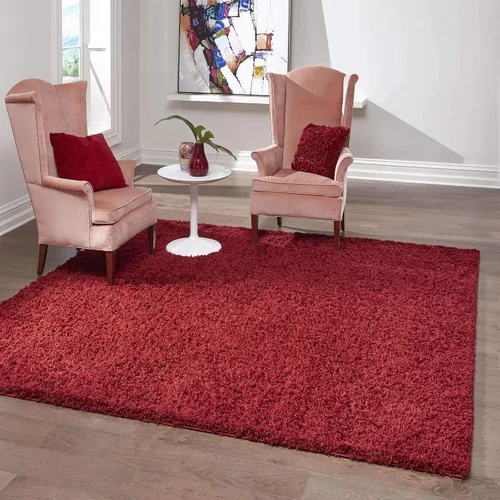 Miniatura 71 de Unique Loom Zuniga Solid Shag Collection alfombra moderna de felpa negra de área (7' 0 x 10' 0)