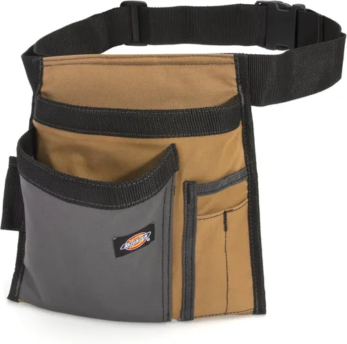Miniatura 7 de Dickies Bolsa de cinturón de herramientas de 5 bolsillos de un solo lado/Delantal de trabajo, construcción de lona duradera, cinturón ajustable
