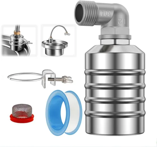 Válvula de flotador automática, válvula de flotador de agua de 1/2 a 3/4 pulgadas, válvula de flotador de acero inoxidable 304 totalmente automática