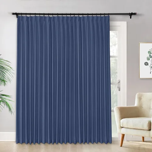 Miniatura 27 de Macochico Cortinas opacas de lino plisadas para oscurecer la habitación, panel con aislamiento térmico para dormitorio, sala de estar, sala