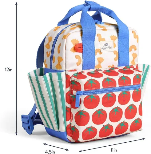 Miniatura 7 de Itzy Ritzy Mochila para niños pequeños – Bolsa de guardería – Cuenta con correas ajustables para el hombro, 2 bolsillos laterales e interior Pasta.
