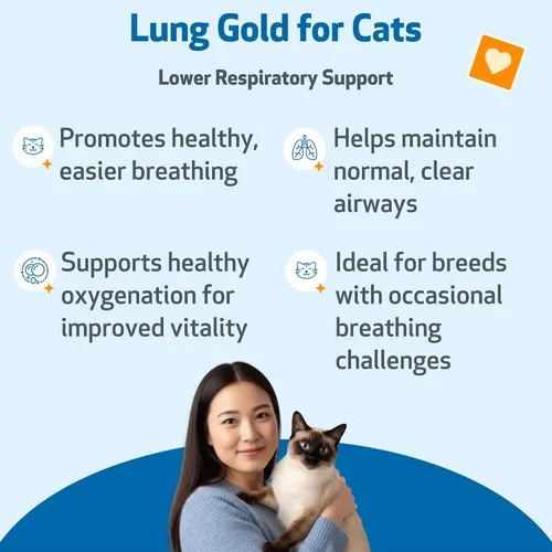 Miniatura 2 de Pet Wellbeing Oro pulmonar para gatos – Apoyo inmunológico pulmonar, salud respiratoria inferior, vías respiratorias abiertas, respiración normal