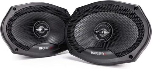 MB Quart PK1-169 - Altavoces de coche de alta calidad (negro, par) - Sistema de altavoces coaxiales de 6 x 9 pulgadas, 220 vatios, audio de coche de