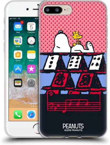 Miniatura 284 de Head Case Designs Funda de gel con licencia oficial de Peanuts Snoopy & Woodstock Halfs and Laughs [protección de grado militar] compatible