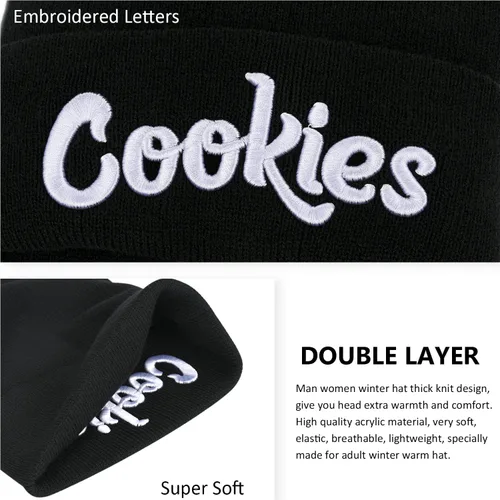 Miniatura 3 de Gorro de invierno para hombre, gorro de punto holgado para mujer, gorro de esquí cálido