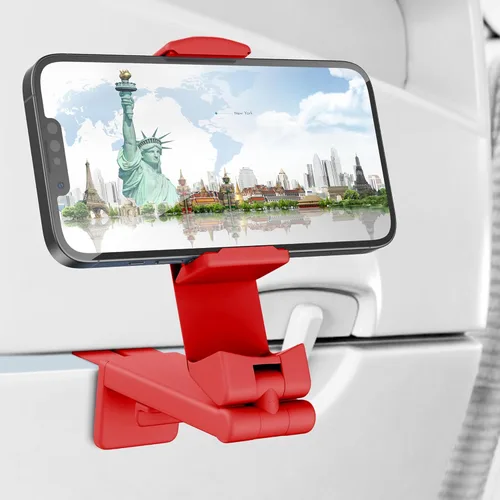 Miniatura 11 de Perilogics Soporte de Montaje para Teléfono de Avión Universal en Vuelo Visualización Manos Libres con Rotación Dual Multidireccional de 360 Grados