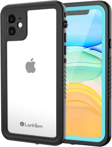 Miniatura 11 de Lanhiem Funda impermeable para iPhone 11 Pro Max, protección de cuerpo completo 360 bajo el agua, a prueba de suciedad, a prueba de golpes, con Negro