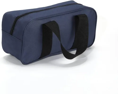 Miniatura 4 de Bolsa de herramientas con boca ancha, organizador impermeable, disponible en azul marino, negro y caqui (2, azul marino)