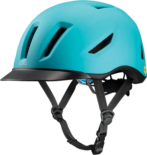 Troxel Terrain MIPS - Casco de equitación con enfriamiento, perfil bajo, diseño microajustable, equipo de equitación, grande (7-3/8-7-3/4), Radiance