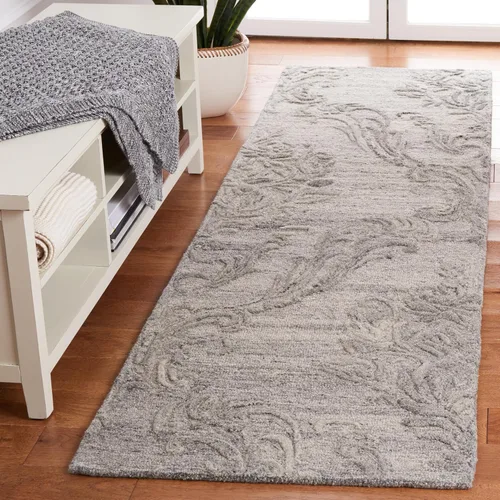 Miniatura 26 de SAFAVIEH Jardin Collection - Alfombra de área de 5 x 8 pies, color negro, lana hecha a mano, ideal para zonas de alto tráfico en sala de estar