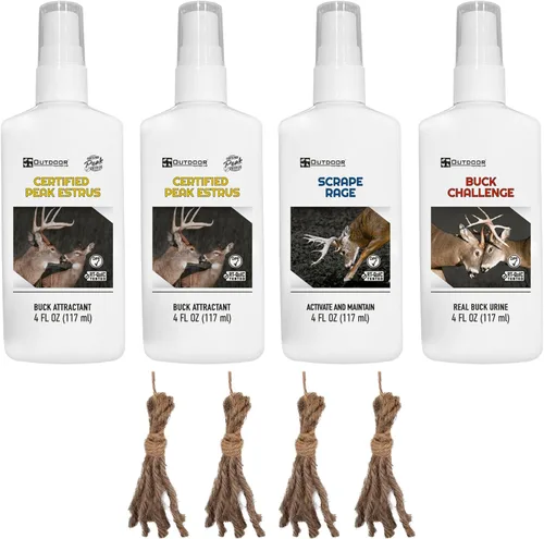 Miniatura 8 de Raspa la orina de ciervo de rabia Doe Pee para ciervos de cola blanca Drag N' Drip incluido Aromas y atractivos de ciervos