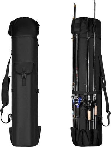 Transportador de caña de pescar – Bolsa organizadora de carrete de caña de pescar para equipo, viajes, regalos para hombres, familia