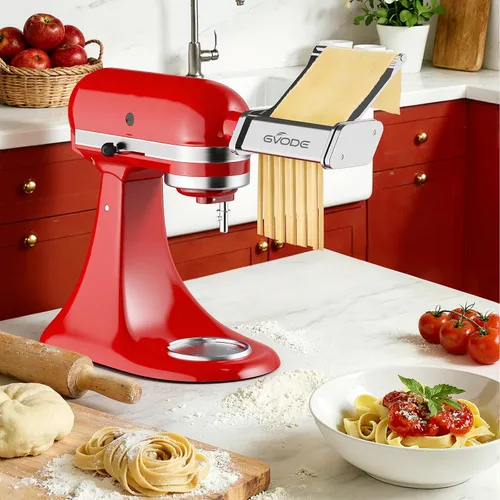 Miniatura 4 de Accesorio para hacer pasta para batidora de pie KitchenAid, accesorio para máquina de pasta KitchenAid con placa metálica desmontable, incluye