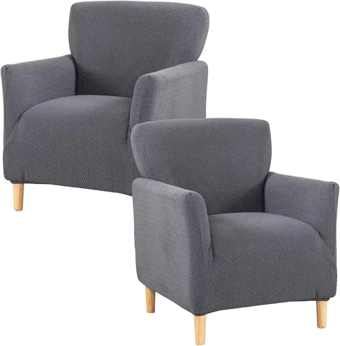 Miniatura 87 de Fundas de jacquard para sillón de banquete, fundas suaves para sillón, fundas elásticas de 1 pieza para sala de estar, funda antideslizante