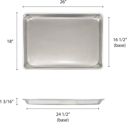 Miniatura 3 de Tiger Chef 19 Gauge sartén de un cuarto, Plateado