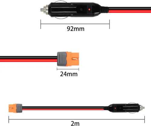 Miniatura 4 de XT60i - Cable de carga de enchufe para encendedor de cigarrillos, 12 V, macho a XT60i, cable adaptador para panel solar, estación de energía