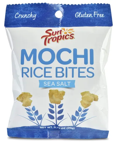 Miniatura 15 de Sun Tropics Mochi Snack Bites, sabor a curry dorado, 3.5 onzas (paquete de 6) Bocaditos crujientes de Mochi crujientes, pepitas de arroz