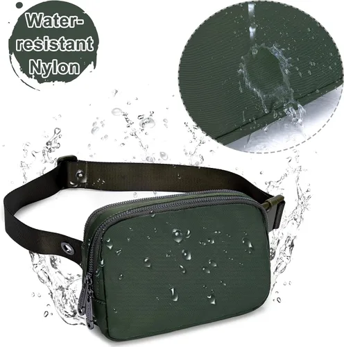Miniatura 4 de AROME Mini bolsa de cinturón para mujer, riñonera de moda, cangurera cruzada con extensor de correa para mujeres y hombres, bolsa de cintura