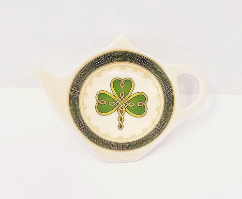 Miniatura 2 de Cerámica irlandés trébol bolsa de té titular colores celtas accesorios de té de cocina diseño regalo de inauguración de la casa