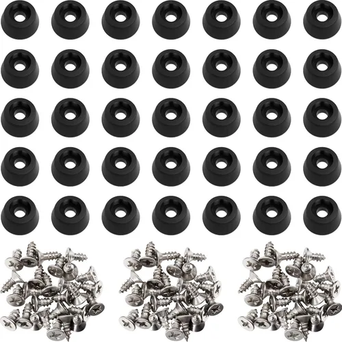 Norme 80 patas de goma suaves para tabla de cortar con tornillos de acero inoxidable, 0.28 x 0.59, suaves, antideslizantes, no dejan marcas,