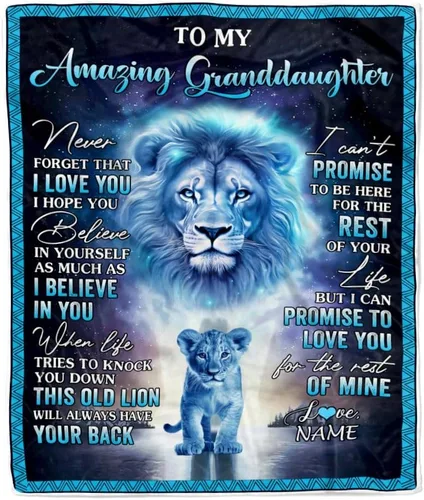 Miniatura 22 de Manta personalizada con texto en inglés «To My Granddaughter from Grandma Grandpa Sunflower Never Forget That I Love You», manta de forro polar