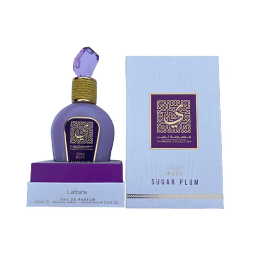 Miniatura 4 de Lattafa Thameen Collection Musk Sugar Plum Eau de Parfum en espray para mujer, 3.4 onzas