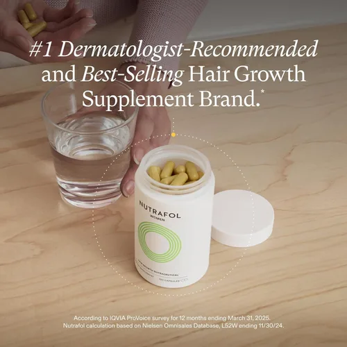 Miniatura 2 de Nutrafol - Suplementos de crecimiento del cabello para mujeres, edades 18-44, clínicamente probados para cabello visiblemente más grueso y fuerte