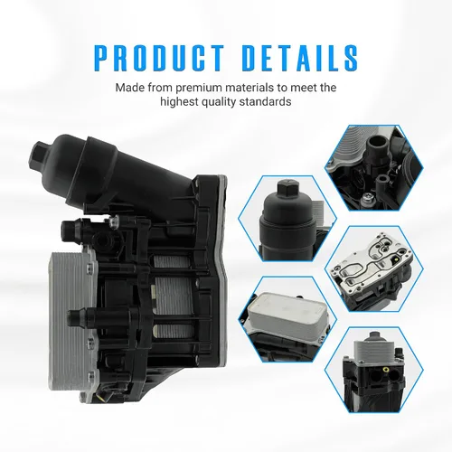 Miniatura 5 de NOVAPARTS 11428507697 Conjunto de carcasa del filtro del enfriador de aceite del motor para motores diesel BMW 328d, 535d, X3 28d, X5 35d N47/N57