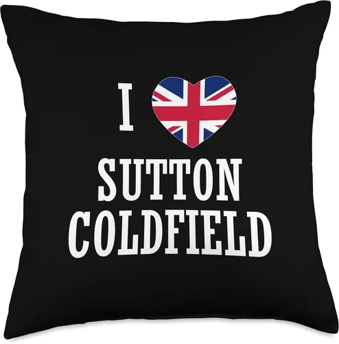 Miniatura 4 de Love Sutton Coldfield England Union Jack Flag Heart English Throw Pillow