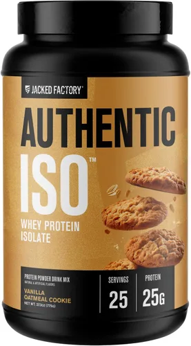 Miniatura 13 de Jacked Factory Auténtico polvo aislado de proteína de suero ISO, bajo en carbohidratos, proteína de construcción muscular sin OMG sin rellenos