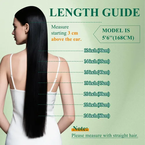 Miniatura 53 de Easyouth Extensión de cabello humano rubio con cola de caballo, extensiones de cabello humano rubio dorado con reflejos rubios, extensiones