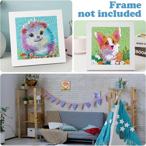 Miniatura 5 de QEUOYSS Kits de arte de diamantes 5D para niños principiantes, kits fáciles de artes y manualidades para niños de 8 a 12 años, juego de manualidades
