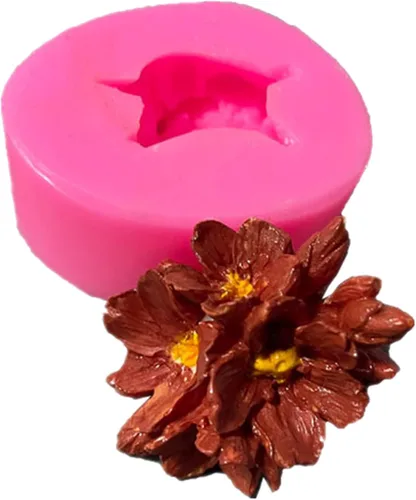 Miniatura 4 de Molde de silicona de Anktily en forma de flor de ciruela, molde para jabón, molde para velas, molde para fondant, molde para chocolate, caramelo