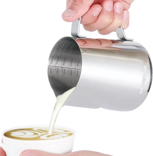 Miniatura 2 de Jarra espumadora de leche para espresso de 20 oz, Jarra de vapor para espresso de 20 oz, Taza espumadora de leche para café, Jarra de vapor
