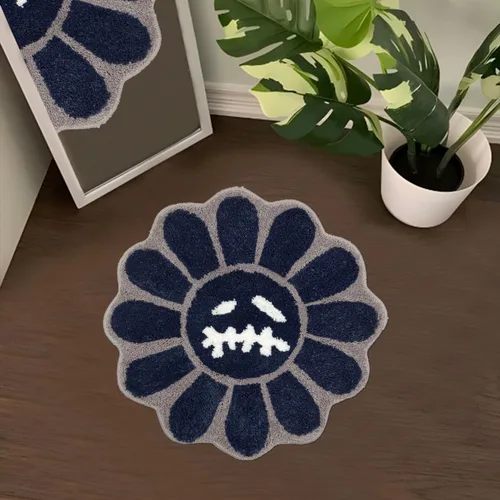 Miniatura 14 de Trippy Alfombra de Cara Feliz Alfombras Geniales Tufted de Secado Rápido Tapetes de Baño para Baño Antideslizantes Tapete de Baño Absorbente de Agua
