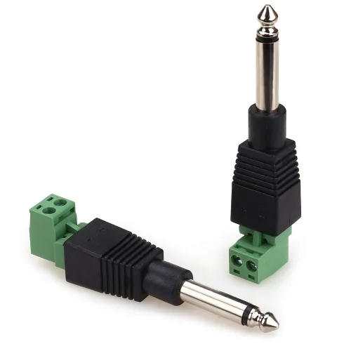 Miniatura 4 de NANYI TS Jack de 1/4 pulgadas, conector macho mono de 0.250 in para guitarra/altavoz/micrófono que puede ser tornillo sin soldadura, paquete de 2
