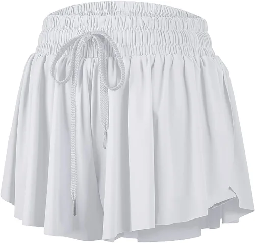 Miniatura 92 de Blaosn Pantalones cortos atléticos fluidos para mujer, gimnasio, yoga, entrenamiento, correr, pantalones cortos de tenis, falda falda linda, ropa