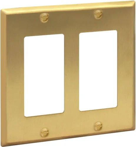 Miniatura 26 de Rio Salto BRASS - Cubierta de pared de metal dorado para toma de corriente o interruptor de luz, placa de pared resistente a la corrosión, cubierta